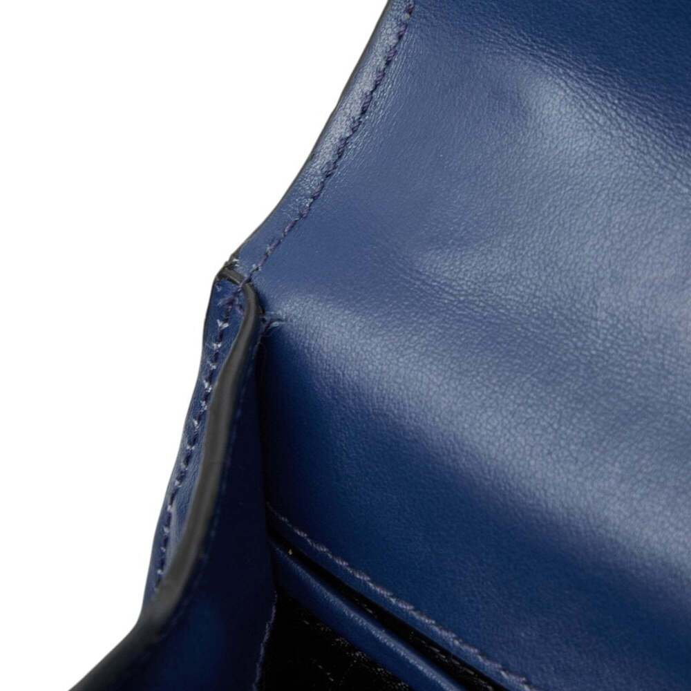 PRADA Blue Leather Saffiano Shoulder Bag - Picture 8 of 16